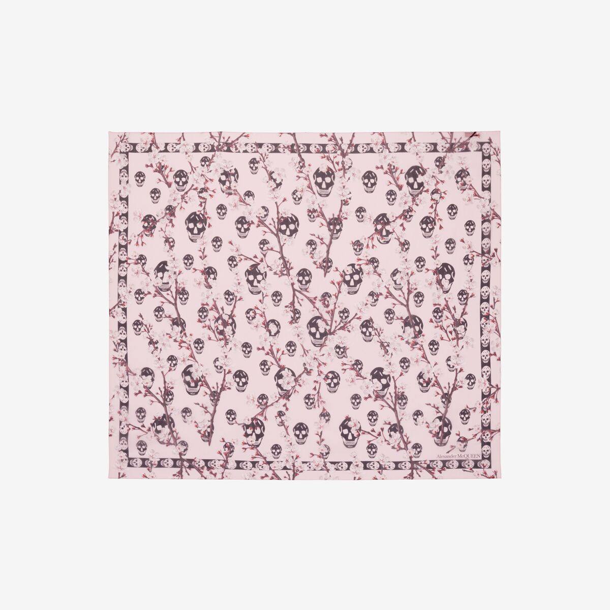 Alexander McQueen Women's Black Blossom Classic Skull Foulard (Silk)